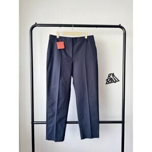 NWT Loro Piana Elton Cotton Trousers Navy